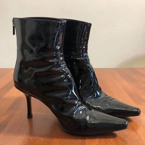 JIMMY CHOO | Black patent leather ankle bo… - Picture 2 of 16